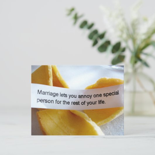 Glückliches Glück Cookie Eheloke Postkarte (Stehend Vorderseite)