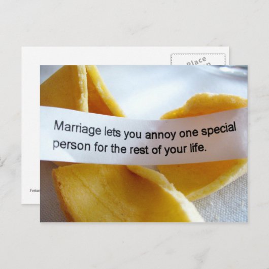 Glückliches Glück Cookie Eheloke Postkarte (Vorne/Hinten)