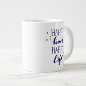 glückliches glückliches Leben Jumbo-Tasse (Vorderseite Rechts)