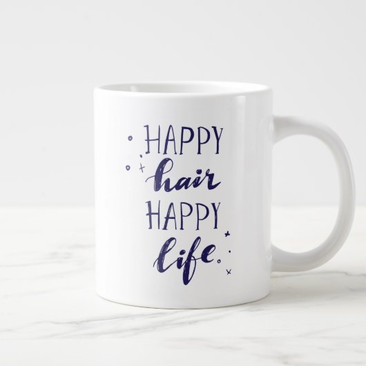 glückliches glückliches Leben Jumbo-Tasse (Rechts)