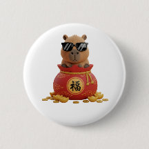 Glückliches Glückstaschen-Capybara Chinesisches Ne