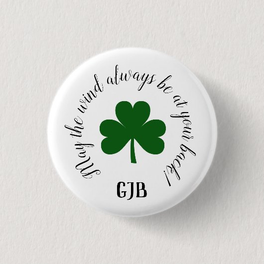 Glückliches Golf Button Button Irish Quote (Vorderseite)