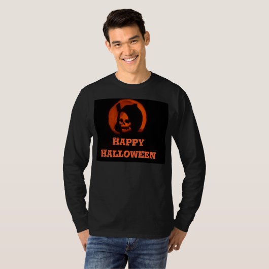 Glückliches grimmiges Sensenmann-Shirt Halloweens T-Shirt (Vorne ganz)