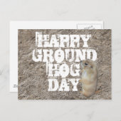 GLÜCKLICHES GROUNDHOG DAY POSTKARTE (Vorne/Hinten)