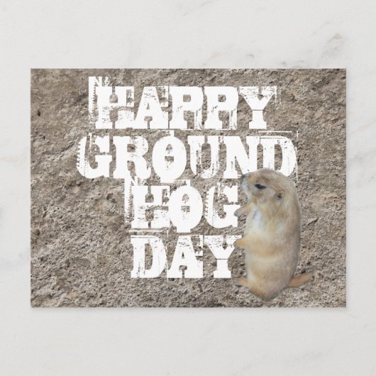 GLÜCKLICHES GROUNDHOG DAY POSTKARTE (Vorderseite)