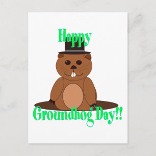 Glückliches Groundhog Day! Postkarte