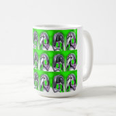 Glückliches Grün Kaffeetasse (VorderseiteRechts)