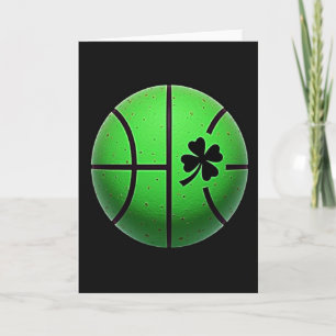 Glückliches Grünes Basketball-Kartenspiel Karte