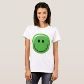 Glückliches grünes Gesicht T-Shirt (Vorne ganz)