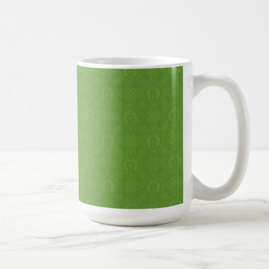 Glückliches grünes Ikonen-Muster Kaffeetasse (Rechts)