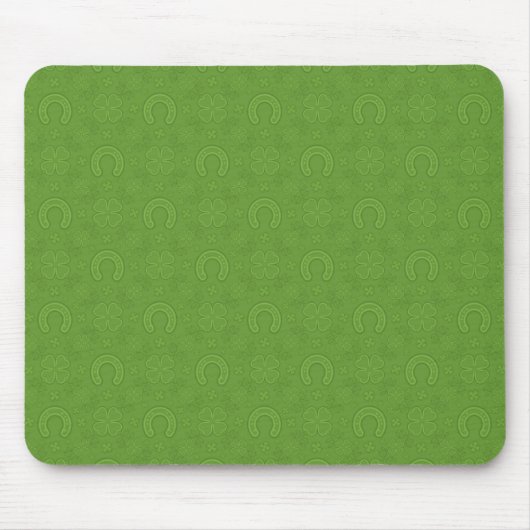 Glückliches grünes Ikonen-Muster Mousepad (Vorne)