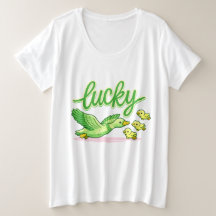 Glückliches Grünes Kleeblatt-Ästhetik-T-Shirt - Ni