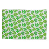 Glückliches grünes Kleeblatt St Patrick's Day Kissenbezug (Rückseite)