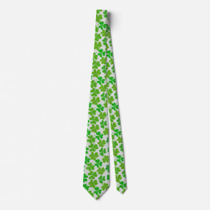 Glückliches grünes Kleeblatt St Patrick's Day Krawatte