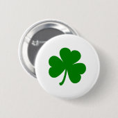 Glückliches grünes St. Patrick's Day Kleeblatt Button (Vorne & Hinten)