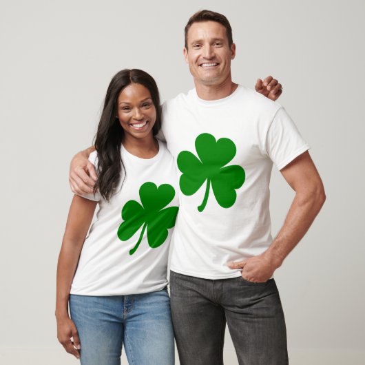 Glückliches grünes St. Patrick's Day Kleeblatt T-Shirt (Unisex)