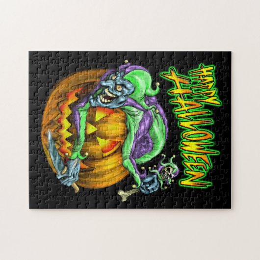 Glückliches gruseliges JesterKin Puzzlespiel Puzzle (Horizontal)