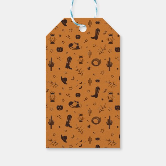 glückliches Halbbild Geschenkanhänger (Rückseite)