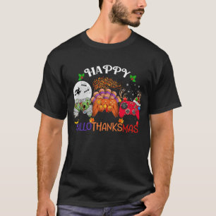 Glückliches Hallothanksmas-Videospiel T-Shirt