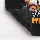 Glückliches Hallothanksmas Ziege Halloween Ernteda Mousepad (Ecke)