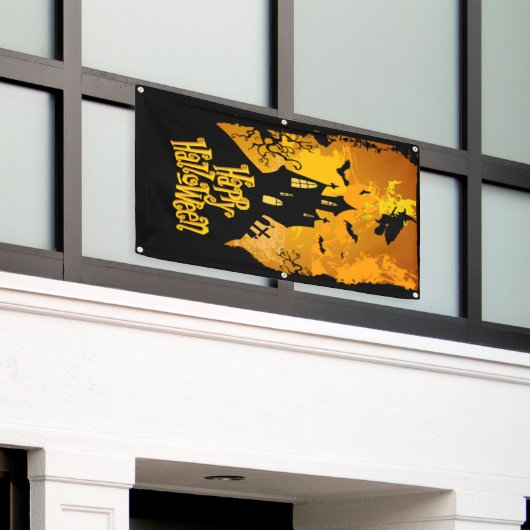 Glückliches Halloween 2 Banner (Äußeres Gebäude)