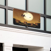 Glückliches Halloween Banner (Äußeres Gebäude)