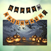 Glückliches Halloween-Banner, Hexen, Pumkins Fensteraufkleber (Blatt 3)