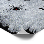 Glückliches Halloween Black Widow Spider Web Poste Poster (Ecke)