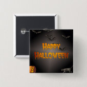 Glückliches Halloween Button (Vorne & Hinten)