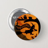 Glückliches Halloween Button (Vorne & Hinten)