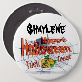 Glückliches Halloween Button (Vorne & Hinten)