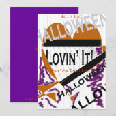 glückliches Halloween Einladung (Vorne/Hinten)