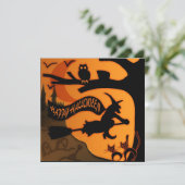 glückliches Halloween Einladung (Stehend Vorderseite)