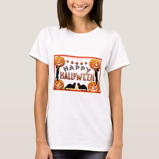 Glückliches Halloween - Ellen Clapsaddle T-Shirt (Vorderseite)