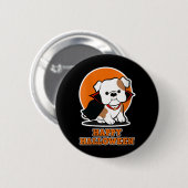 Glückliches Halloween für Hundebesitzer - Vampir-H Button (Vorne & Hinten)