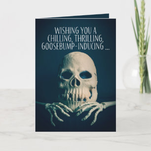 Glückliches Halloween für jedes gruselige Skeletto Feiertagskarte