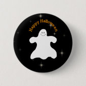 Glückliches Halloween-Geist-Button Button (Vorderseite)