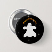 Glückliches Halloween-Geist-Button Button (Vorne & Hinten)