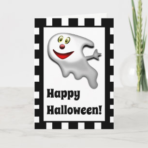Glückliches Halloween, Geist, Halloween-Grußkarte Karte