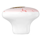 Glückliches Halloween! Gespenstischer gelber Keramikknauf (Seitenansicht)