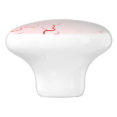 Glückliches Halloween! Gespenstischer grüner Keramikknauf (Seitenansicht)