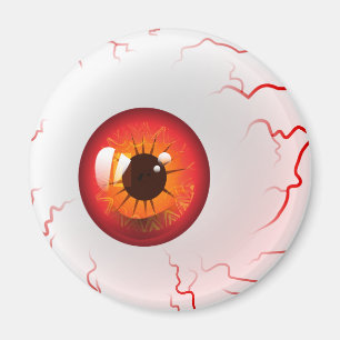 Glückliches Halloween! Gespenstischer roter Magnet