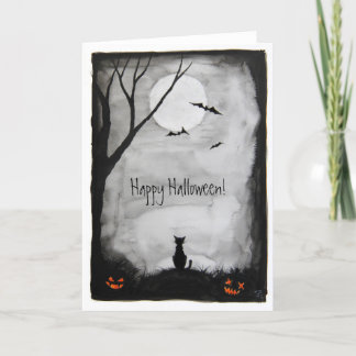 Glückliches Halloween - Grußkarte Karte