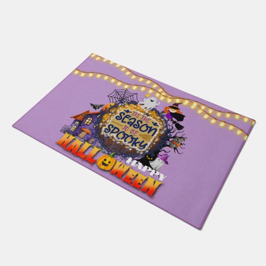 Glückliches Halloween ist eine lustige Jahresfeier Fußmatte (Schrägansicht)