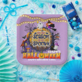 Glückliches Halloween ist eine lustige Jahresfeier Pappteller (Party)