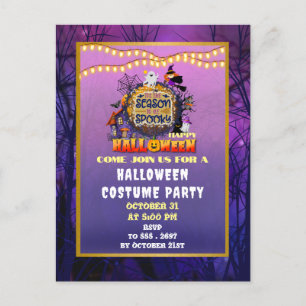 Glückliches Halloween ist eine lustige Jahresfeier Postkarte