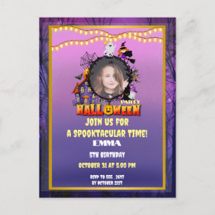 Glückliches Halloween ist eine lustige Jahresfeier Postkarte