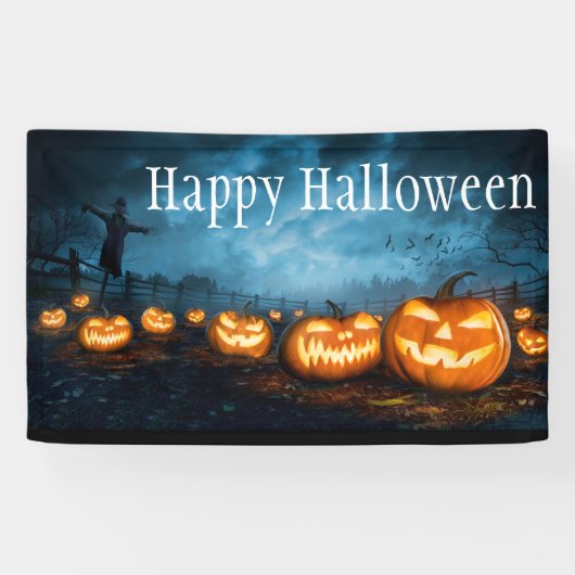 Glückliches Halloween-Jack-O-Lanterns-Banner Banner (Horizontal)