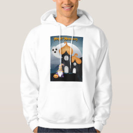 glückliches, halloween jagdhaus mit gosh hoodie