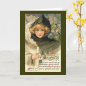 glückliches Halloween Karte (Gelbe Blume)